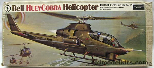 Revell 1/32 Bell AH-1 Huey Cobra Helicopter - Young Model Builder Club Issue, H287 plastic model kit